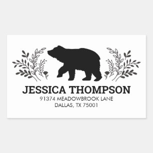 Lumberjack Bear Address Label