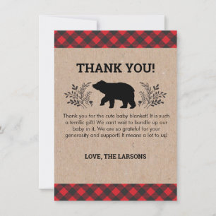 Lumberjack Bear Thank You Card