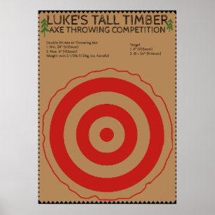 Lumberjack Birthday - Axe Throwing Game Poster