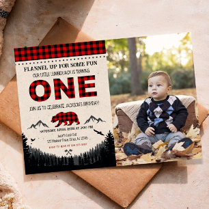 Lumberjack Birthday Invitation Woodland Birthday