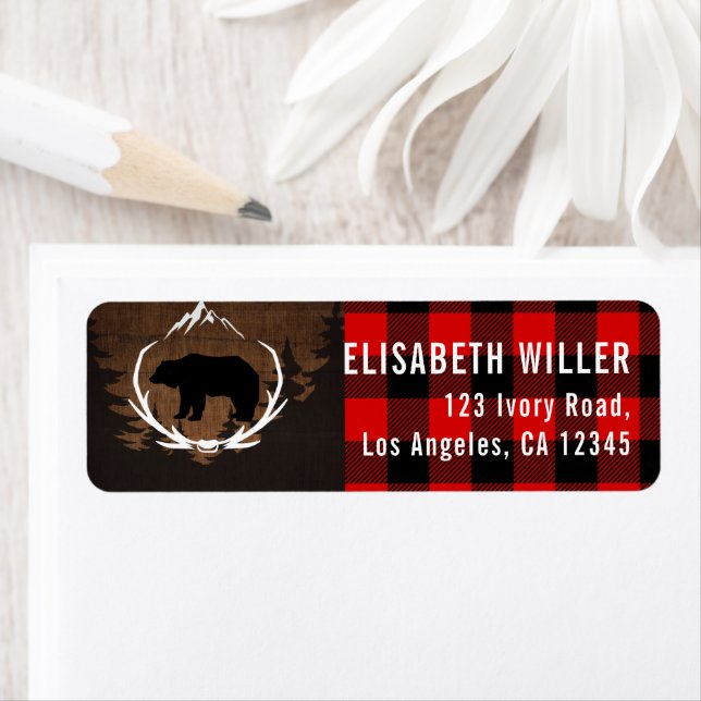 Lumberjack Birthday Return Address (Insitu)