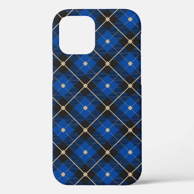 Lumberjack Black Blue Plaid Pattern Case-Mate iPhone Case (Back)