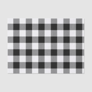Lumberjack Black White Buffalo Plaid Tissue Paper