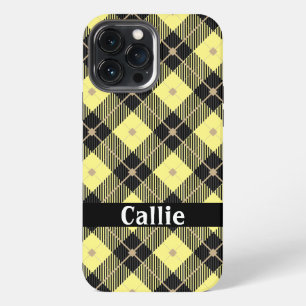 Lumberjack Black & Yellow Plaid iPhone 13 Pro Max Case