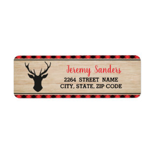 Lumberjack Boy Birthday Party Address Label