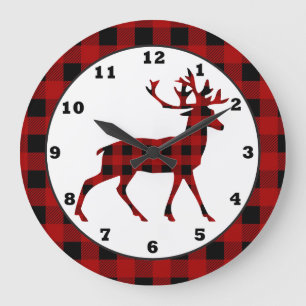 Lumberjack Country cerf maison décoration horloge
