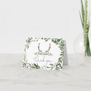 Lumberjack Deer Baby Shower Thank You Card