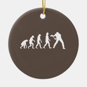 Lumberjack Evolution Ceramic Ornament