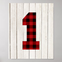 Lumberjack First Birthday Number 1 Decor