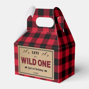 Lumberjack First Birthday, Wild One Favor Box
