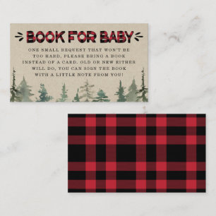 Lumberjack Flannel Book request Card Insert