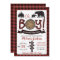Lumberjack Flannel Boy Baby Shower Invitation Bear
