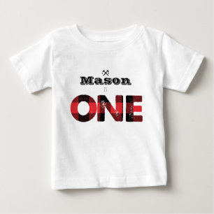 Lumberjack Flannel Boys First Birthday Shirt