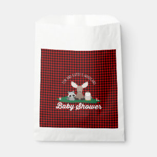 Lumberjack Flannel Red Buffulo Plaid Baby Shower Favour Bag