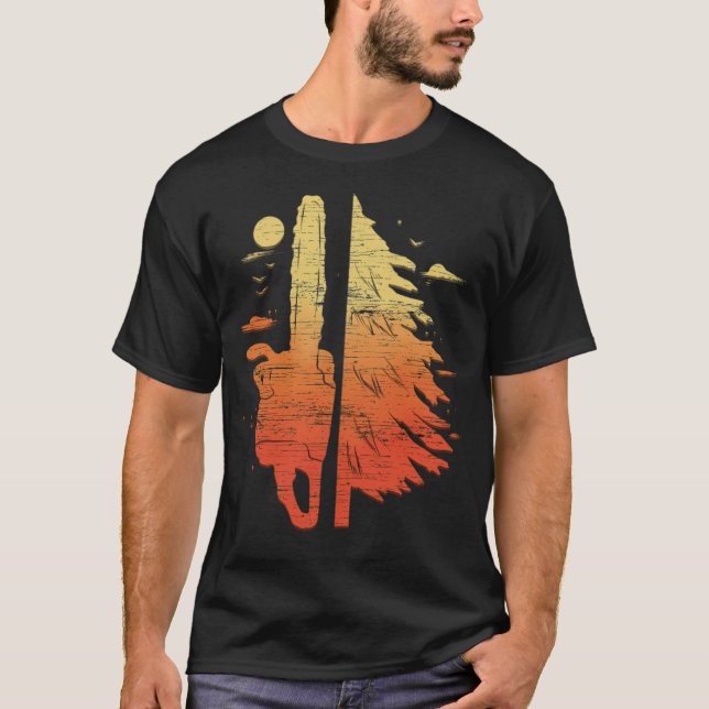 Lumberjack Forest Worker Pine Chainsaw Woodworking T-Shirt (Front)