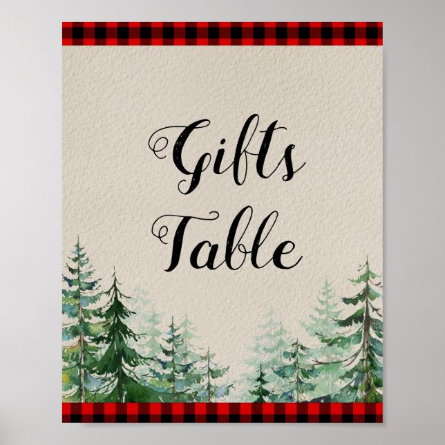 Lumberjack Gifts Table Sign (Front)