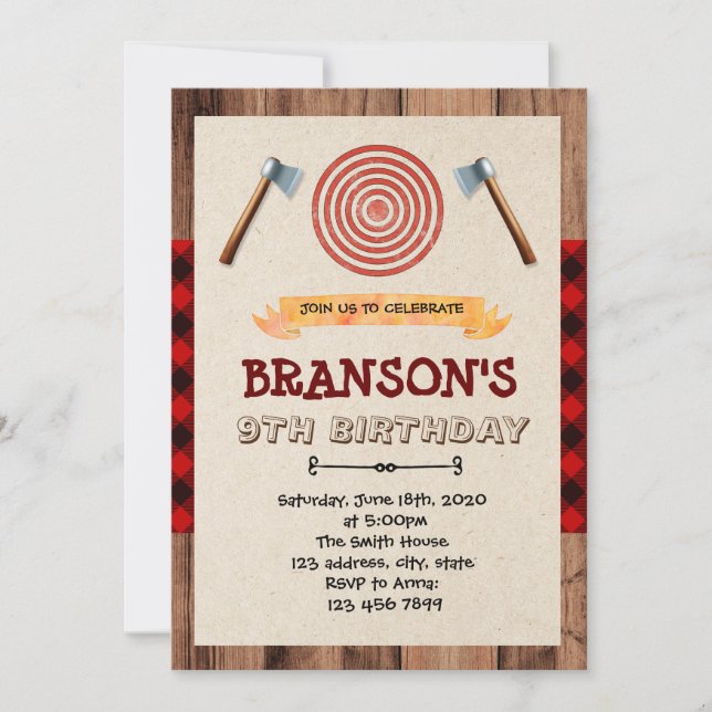 LUMBERJACK INVITATION (Front)