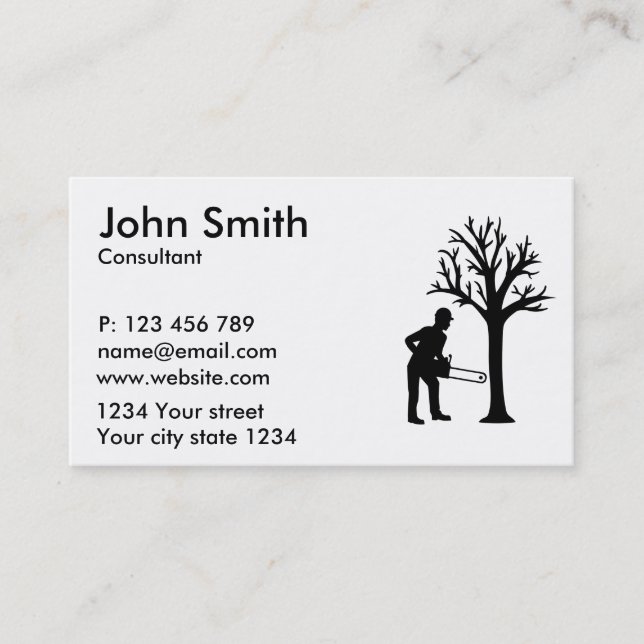Lumberjack logger business card (Front)