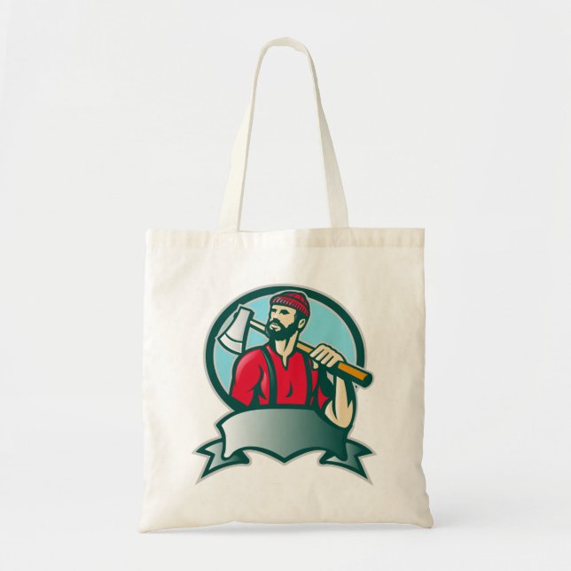 Lumberjack Logger Forester Woodcutter Tote Bag (Front)