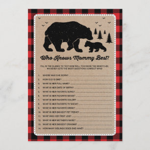 Lumberjack Ours Qui Connaît Maman Meilleure Carte