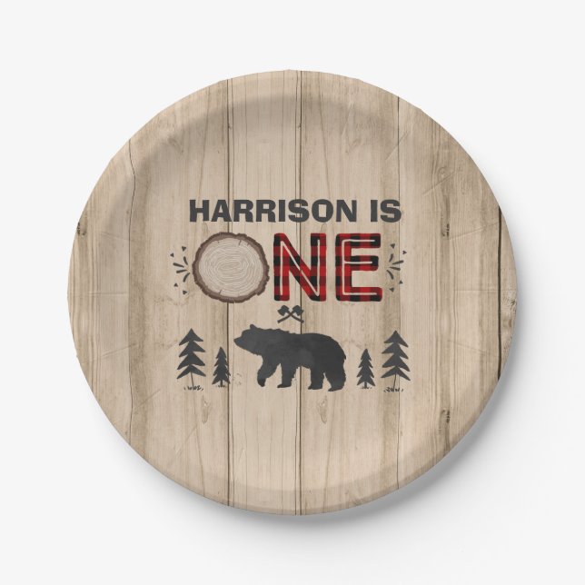 Lumberjack Paper Plate 7" Paper Plate (Front)
