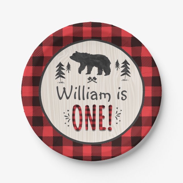 Lumberjack Paper Plate 7" Paper Plate (Front)
