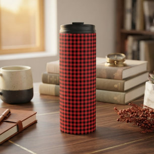Lumberjack Plaid Seamless Pattern  Thermal Tumbler