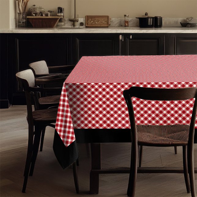 Lumberjack Plaid Tablecloth Red Black Rustic Feel (Lumberjack Plaid Tablecloth Red Black Rustic Feel)