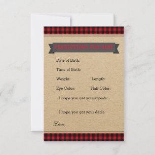 Lumberjack Predictions for Baby Advice Parent Card