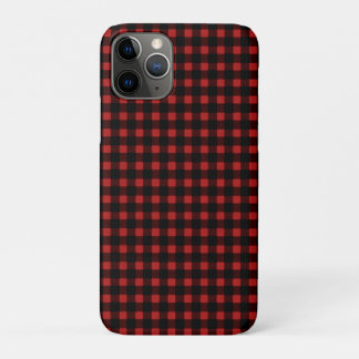 Lumberjack Print Red Black Winter Buffalo Plaid iPhone 11 Pro Case