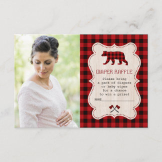 Lumberjack Red Buffalo Photo Book For Baby Enclosure Card