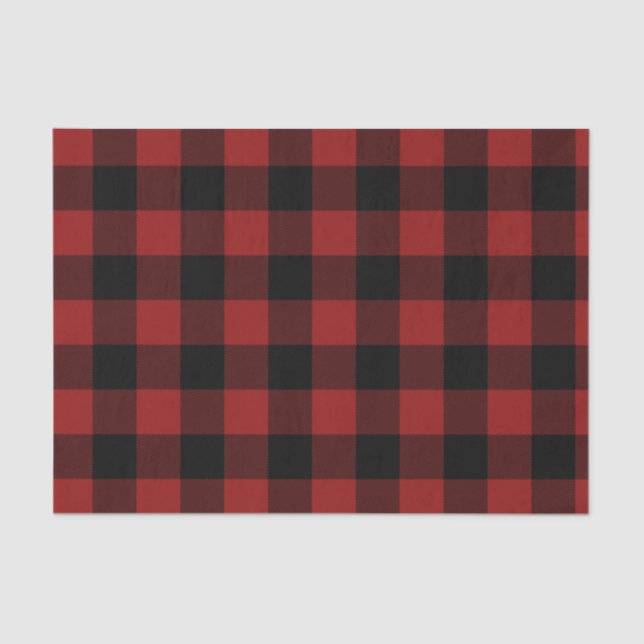 Lumberjack Red Buffalo Plaid Tissue Paper (Front)