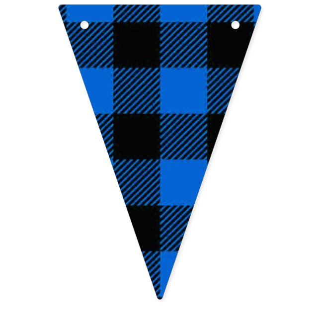 Lumberjack Style - blue fabric + your ideas Bunting Flags (First Flag)