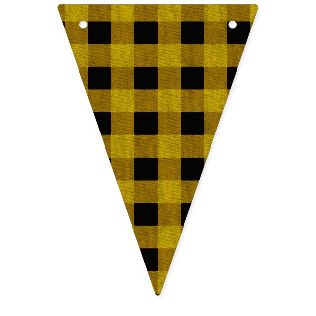 Lumberjack Style - yellow fabric + your ideas Bunting Flags (First Flag)