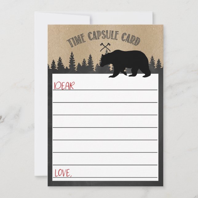 Lumberjack time capsule card (Front)