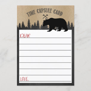 Lumberjack time capsule card