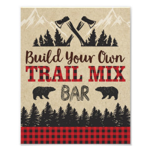 Lumberjack Trail Mix Bar Sign 8x10 Print