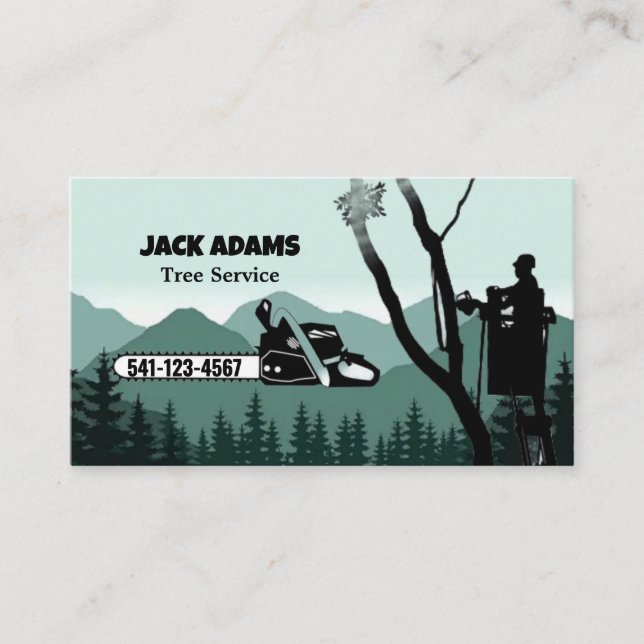 Lumberjack Tree Service Business Card (Front)