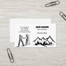 Lumberjack Tree Service Business Card