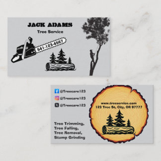 Lumberjack Tree Service Business Card