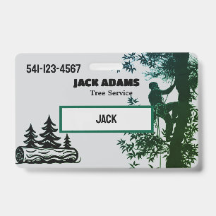 Lumberjack Tree Service Business Card Badge