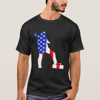 Lumberjack Usa Flag American Inside Me Forest Wood T-Shirt