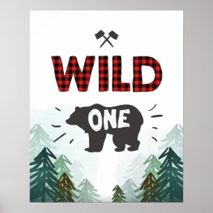 Lumberjack Wild One Forest Trees Wild One Sign
