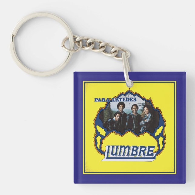 Lumbre Heart (double-sided) Square, Acrylic Keychain (Front)