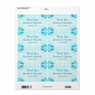 Lumière Aqua Blue Turquoise Floral Grand Mariage F