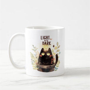 Lumière dans l'obscurité - Mug de chat Plante
