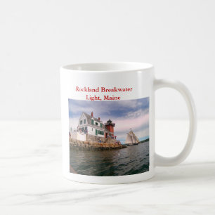 Lumière de brise-lames de Rockland, tasse de café