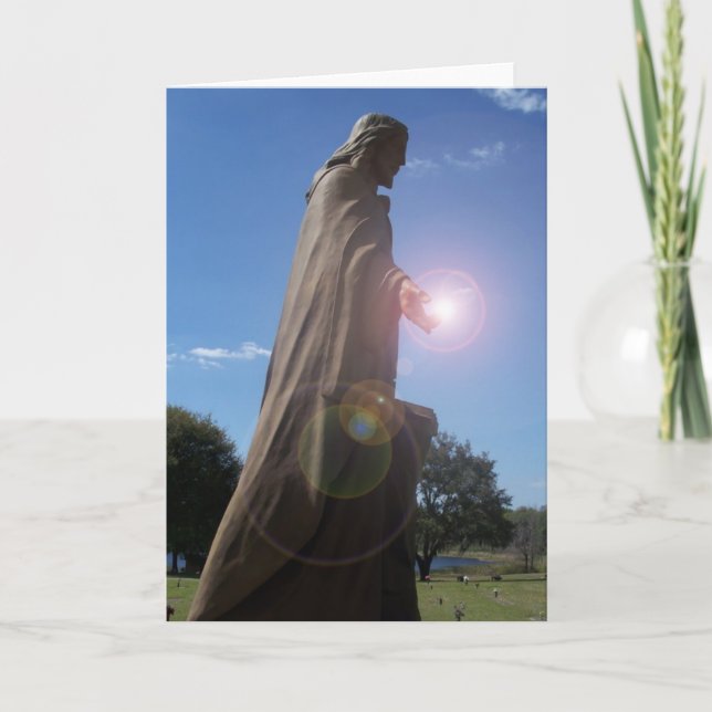 Lumière de Jésus-Christ de l'art de carte de voeux (Devant)