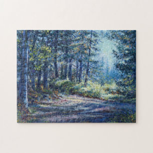 "Lumière du soir sur la piste" Jigsaw Puzzle