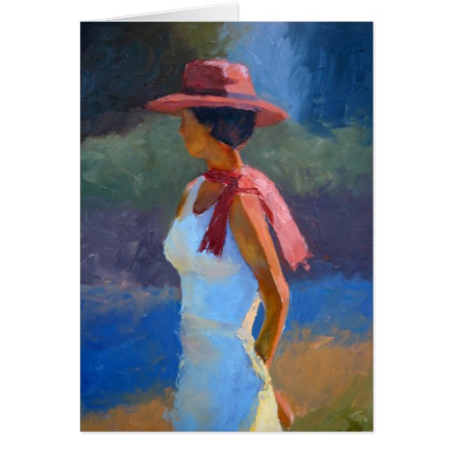 Lumière du soleil sur la dame dans le casquette (Devant)